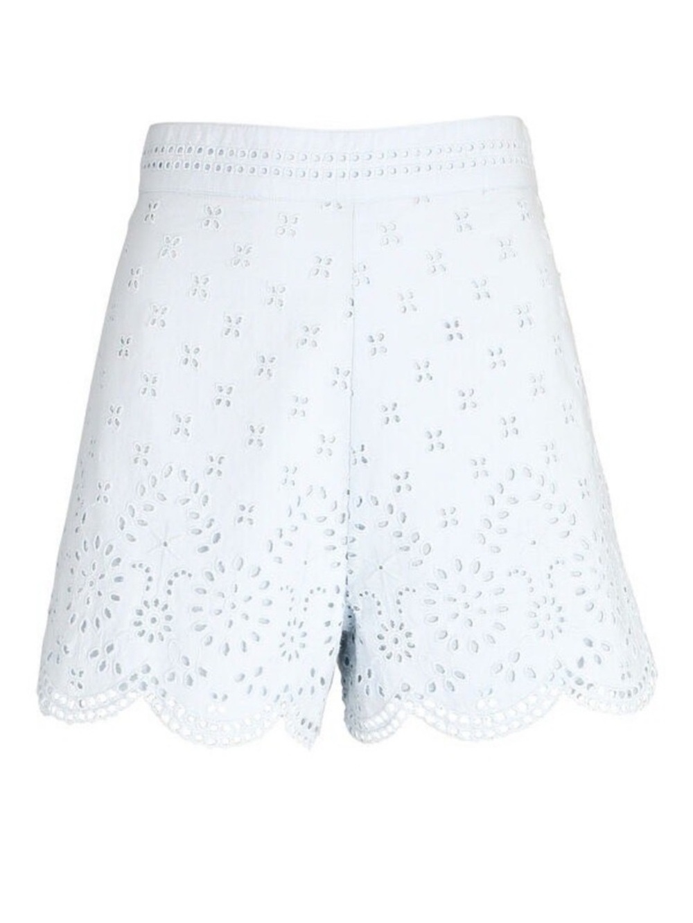 Intermix Eyelet Scallop Hem Shorts